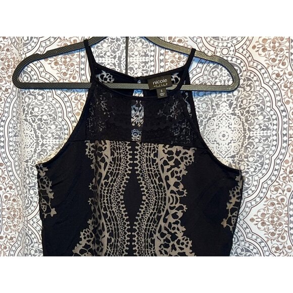 Nicole Black Lace Halter Bodysuit Size S - Picture 4 of 11